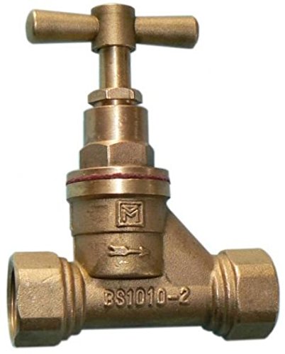Pack of 5-1/2" Brass Female Thread Stopcock (Known as Water Stopcock/Mains Water Stopcock/Water Mains Stopcock/Water Main Stopcock/stopcocks Also Available in 3/4 Inch and 1 Inch BSP)