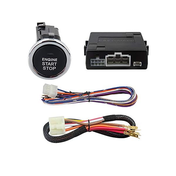 EASYGUARD ES002-P5 Push Start Button kit & keyless go Compatible with Factory or aftermarket car Alarm or keyless Entry System DC12V
