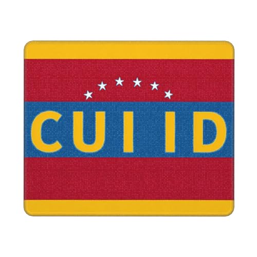 XOPEKVLAWM Tapis de souris avec bords cousus imperméable avec base en caoutchouc antidérapant, motif drapeau du Venezuela, tapis de souris lavable pour ordinateur portable, bureau, maison (25 x 30 cm)