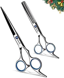Hair Cutting Scissors Thinning Shears Kit ULG Professional Barber Hairdressing Texturizing Salon Razor Edge Scissor Japanese Stainless Steel 6.5 inch