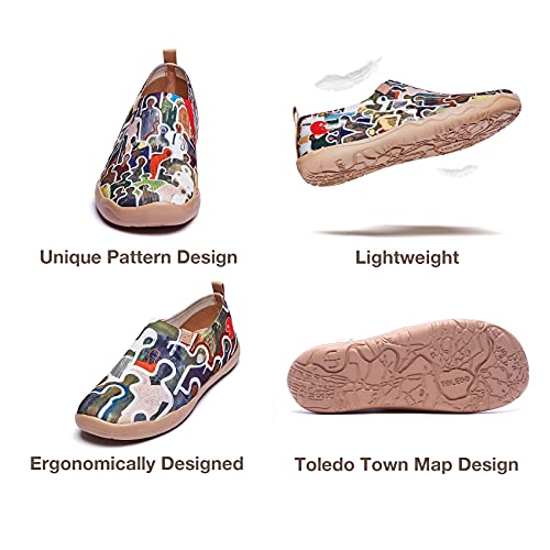 UIN Men's Casual Walking Travel Shoes Slip On Knitted Loafers Lightweight Comfort Air Painted Fashion Sneaker Be Lost (10)3