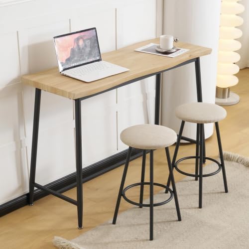 カウンターテーブル 3点セット バーテーブル ダイニングセット おしゃれ 木目調 調整可能な脚 ハイテーブルセット 柔らかい座面クッ