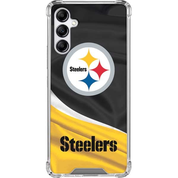 Skinit Clear Phone Case Compatible with Galaxy A14 5G - Officially Licensed NFL Pittsburgh Steelers Design