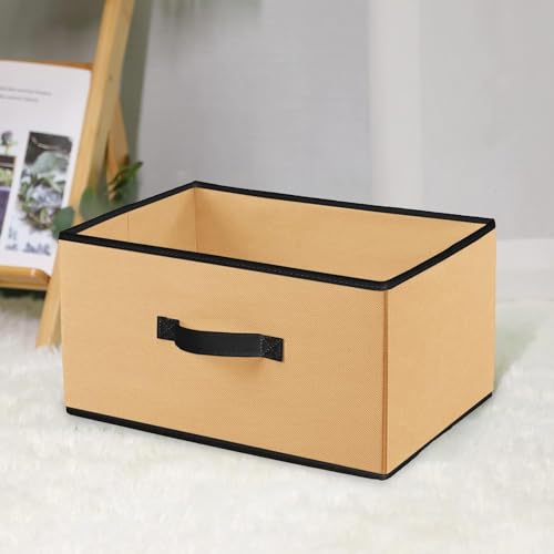Image of Kuber Industries (Set of 12) Foldable Organisers Storage Box for Clothes | Dress Organizer & Cubbies Storage Cubes for Innerwear | Undergarments | Socks | Jeans | Books Arranging Utility Box (Brown)