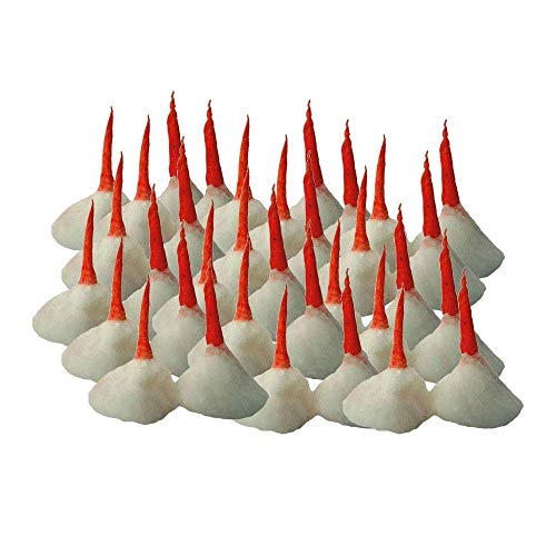 Om Phool Batti Round Cotton Wicks for Diya, GOL Batti for Puja with Kesar Tip, 1100 Pieces (Pack of 1, Red) thumbnail 7
