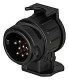 AUTOLIGHT 24 Anhängeradapter 13 Polig auf 7 Polig 12V Adapter für PKW Anhänger Trailer Wohnwagen Stromadapter Anhängerstecker Adapter Anhängerkupplung