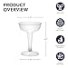 Party Essentials Disposable Hard Plastic Two Piece 4 oz. Toasting Cocktail Cups, 50-Count, Clear Champagne Glasses