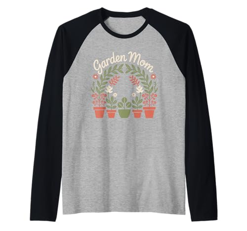 Garden Mom Plant Garden Gardener Planta de jardinería para mujeres Camiseta Manga Raglan