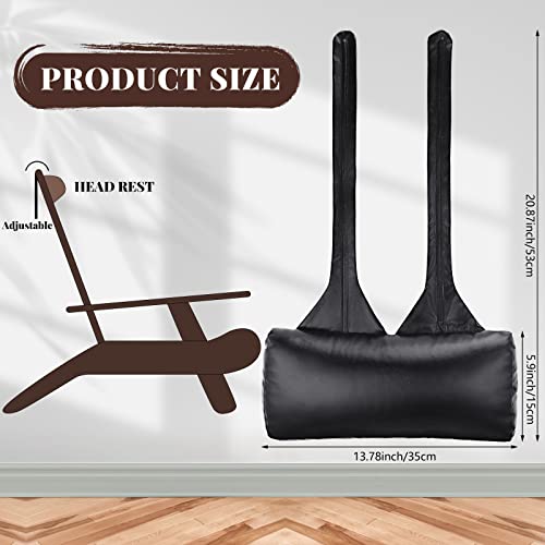 Sintuff 2 Pcs Leather Recliner Neck Pillow Leather Recliner Head Pillow Recliner Headrest Cushion Pillow For Body Relax Leather Recliner Head Pillow (Black) #TOP1
