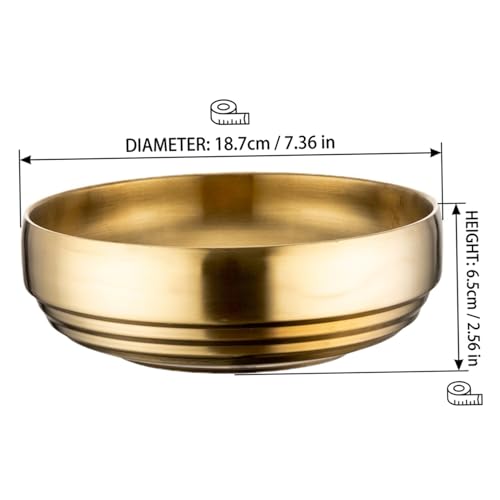 Cuencos modernos de metal con acabado de latón para decoración del hogar 8