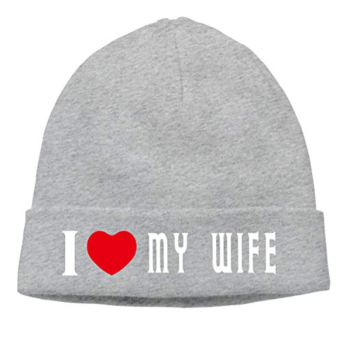 I Love My Wife Gorros de Punto de Invierno para Hombres Gorro de Calavera con puños Gorros Sombrero de Reloj para Mujeres