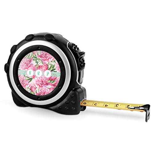 Cinta métrica personalizada de acuarela Peonías 16 ft miniatura 1
