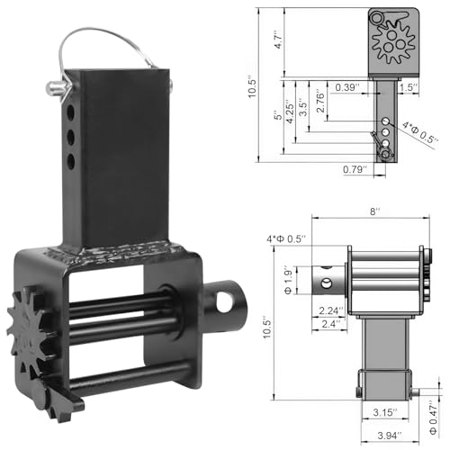 2 Pack Trailer Winch para Bolsillos Pequeños, 5400 lb miniatura 2
