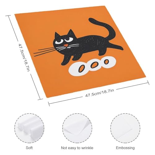 Servilletas de Tela Black Cat Pack 4 Floral Cuadrada miniatura 2
