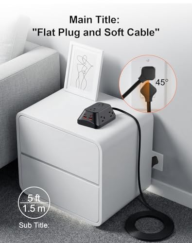 Regleta de Escritorio con Abrazadera VOGVAMSIN, 6 Tomas AC, 2 USB-C y 2 USB-A, Protección contra Sobretensiones 1440J, Cable de 10 pies miniatura 7
