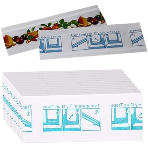 CHUNZHILAI 20 Pcs Fly Catcher Paper Windows Fly Traps Stickers Fly Killer Indoor Use for Windows Kitchen Houseflies Gnats Other Flying Insects Cover