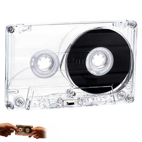 Étui de bande cassette vierge, 45/60/90 minutes, bande d'enregistrement audio claire, boîtier cassette pour projets de remplacement DIY, pas de bandes magnétiques (60 min 1 pièce)