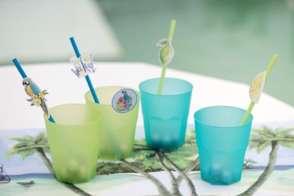 840 Mehrweg Becher pink rosa Plastikbecher 250ml Wiederverwendbar Frost bunt
