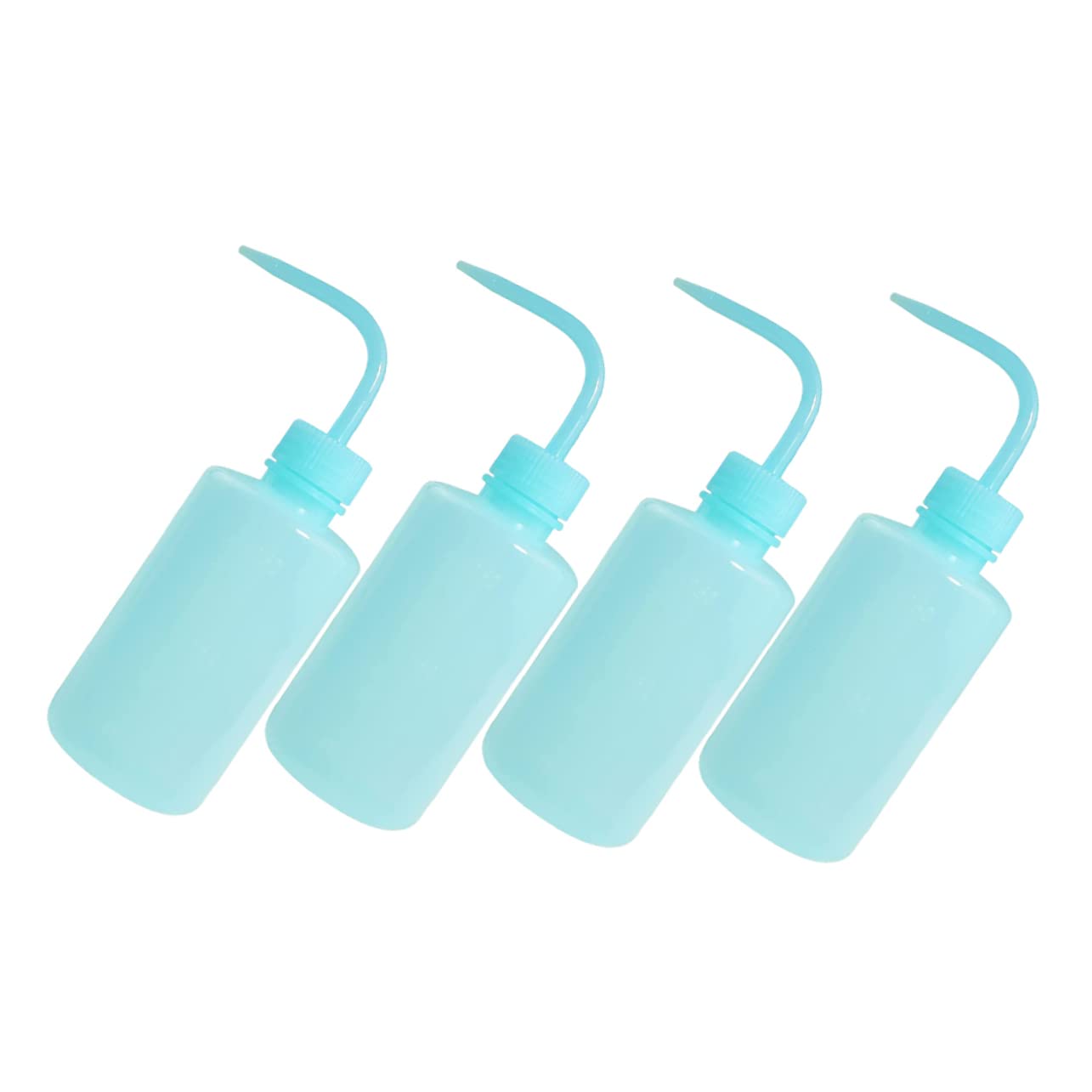 TOVINANNA 4pcs Elbow Cleaning Bottle Small Squeeze Bottles Blue Water Bottle Eyelash Shampoo Bottle Bouteille Lash Washer Bottle Lash Rinse Bottles Squeeze Water Bottle Jam Sky-blue Plastic