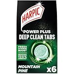 Harpic Power Plus Deep Cleaning Toilet Tablets, Mountain Pine, 6 Tablets, Deep Clean Without Scrubbing, Removes 100% Limescale, Toilet Cleaner