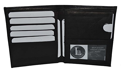Men's Genuine Cowhide Leather Slim Hipster Bifold Credit Card Id Wallet New2