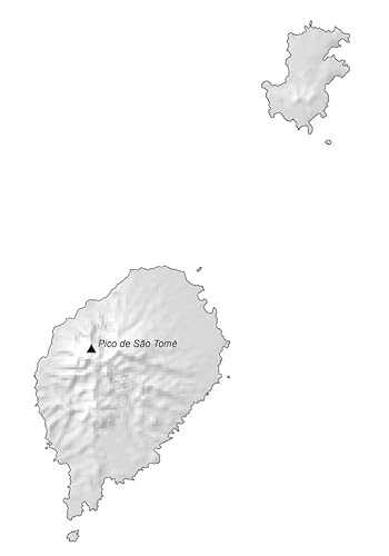 ConversationPrints Sao Tome and Principe Hillshade Map POSTER PICTURE PHOTO PRINT BANNER