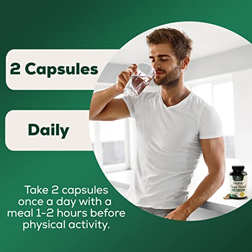 Extra Strength Horny Goat Weed Extract For Men & Women - 1560Mg 3X Strength, Performance, Energy, Drive, Size, Stamina With Maca, Saw Palmetto, Ginseng, L-Arginine & Tongkat Supplement - 240 Capsules #TOP5