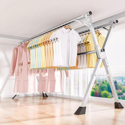 Étendoir à linge pliable qui ne s'envole pas grâce aux 20 crochets