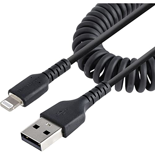 Câble Lightning USB spirale cordon extensible 50cm 20in pour iPhone