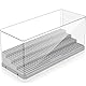 Zoelele Minifiguren Vitrine, 4 Layers Stapelbar Acryl Middle Display Box für Puppen, Staubdicht Display Storage Case für Figur Spielzeug Sammlung, Keine Montage Erforderlich (Grau)