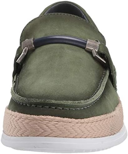 Marc Joseph New York Men's Leather Luxury Deck Shoe with Bit Buckle/Rope Detail Boat, Emerald Green Nubuck, 9 M US | Image 1