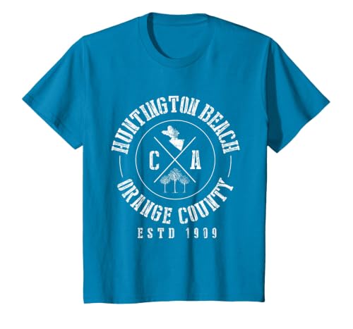 Huntington Beach Orange County California CA T-Shirt T-Shirt, Youth, Sapphire Blue, 3T