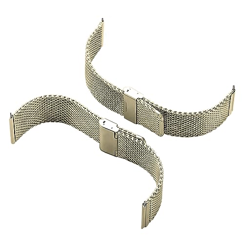 Image of ACM Watch Strap 20mm compatible with Compaq Q Watch Smartwatch | Steel Metal Adjustable Belt Chain Band