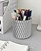 Lebenrich Rotating Pen Pencil Holder for Desk, 5 Slots Unique Grey Desk Pen Organizer Easthetic Desktop Supplies and Accessories for Women Girls, Pen Cup Pencil Caddy for Office Home Art Supply