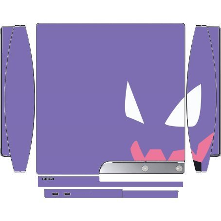 Purple Anime Ghost Playstation 3 & PS3 Slim Vinyl Decal Sticker Skin by Demon Decal