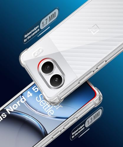Image of WOW IMAGINE Clear Back Cover Case for 1+ OnePlus Nord 4 5G | Shockproof Soft TPU Case | Cushioned Edges for Ultimate Protection Back Cover Case - Transparent