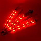 LED-Pferde-Brustgeschirrhalsband mit Hoher Sichtbarkeit für Reiten, Verstellbare Sicherheitsausrüstung, Zusätzliche Sichtbarkeit und Sicherheit für Nachtreiten (Rot)