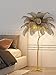 Produktbild KOSHSH Wohnzimmer Stehlampe,Federlampe mit 35 Straußenfedern Stehlampen,170cm Hoch 3 Farben Led Dimmbar,Stehlampe Gold für Wohnzimmer,Schlafzimmer,Büro,Stehlampe Kinderzimmer (Camel)