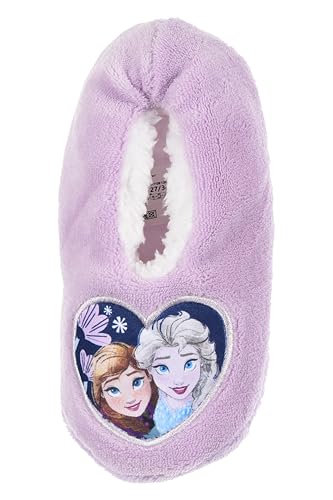 Disney Reine Des Neiges, Chaussons Fille (Violet, Système Taille Chaussures EU, Enfant de 2 à 5 ans, Numérique (intervalle), Moyen, 23, 26)