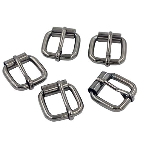 Dgol 3/4 Inch (20Mm) Heavy Strong Belt Leather Strap Webbing Shinning Roller Pin Buckles 3 Color Total 15Pcs #TOP2