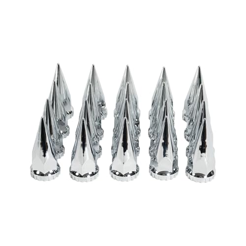 Cache-écrous de roue pointus 33mm JESONN en ABS chromé avec bride pour semi-remorque x60