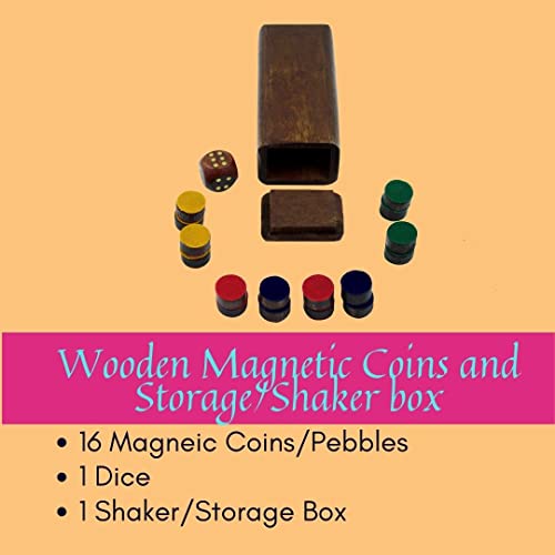 Image of Wooden Magnetic Ludo Board Game Education and Fun Games for Adults and Kids Best Birthday Gift (Small)