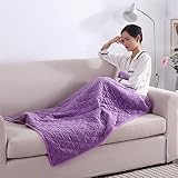 Bzdzmqm USB Electric Heating Blanket, 120x75cm Soft Wearable Warm Heated Blanket, 5V Safety Temperat