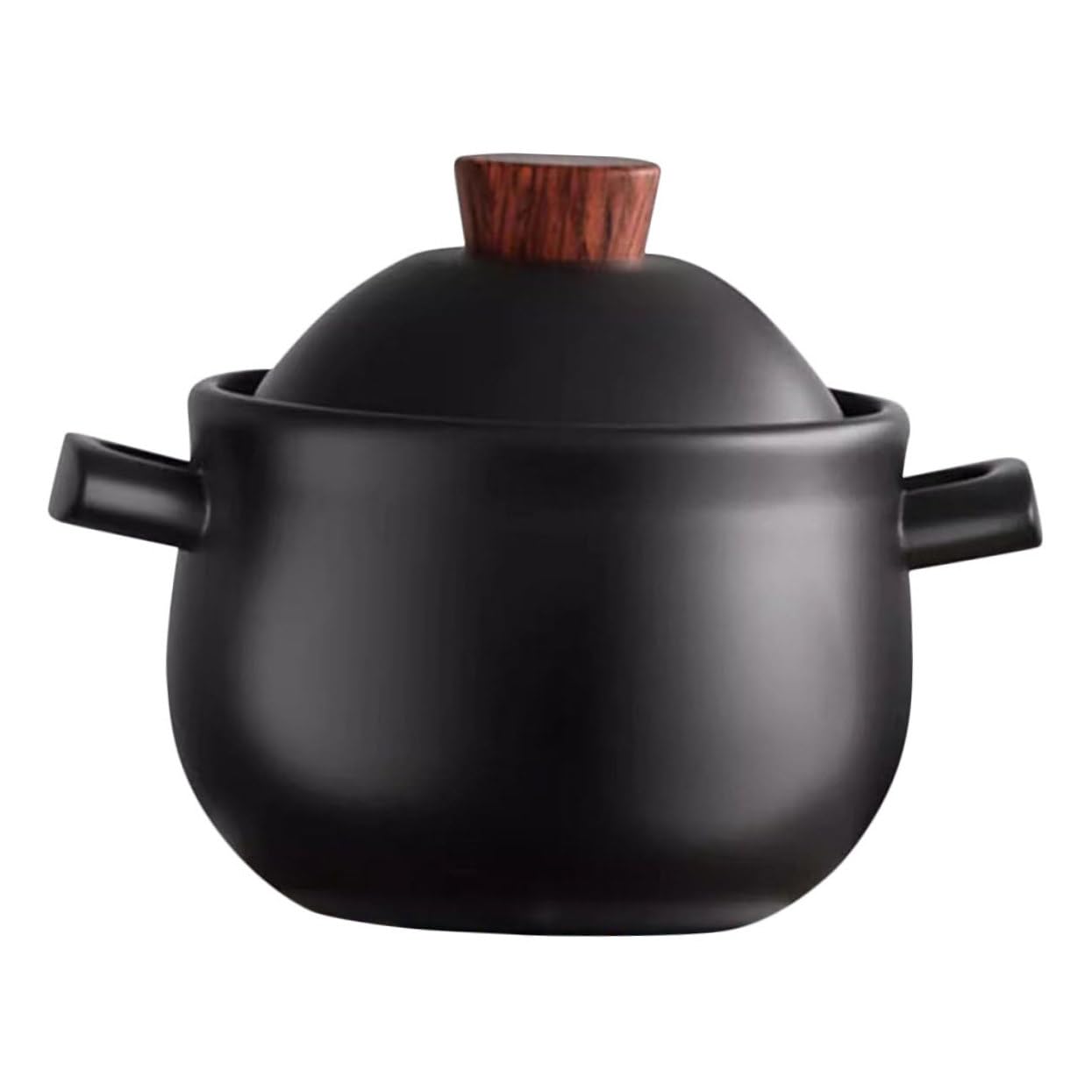 VICASKY Casseruola in Ceramica 2,5l con Coperchio Manico Ergonomico Pentola di Terracotta per Stufati e Zuppe Uso Domestico Cucina Essenziali
