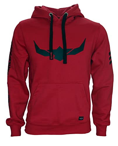 ROCK-IT Apparel sweatshirt med huva för herrar, huvtröja med huva, tröja med fickor, kraftigt och mjukt tyg, [Storlek S-5XL] plain red 5XL