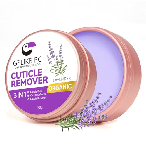 Gelike ec Cremas para eliminar cutículas para manos: lavanda suave bálsamo natural para cutículas secas y agrietadas para salón de belleza en casa