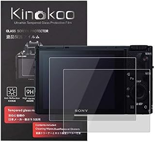 RX100 Screen Protector, kinokoo 0.25mm 9H Hardness Tempered Glass Film for SONY DSC-RX100/RX100 II/ RX100 III/RX100 IV/RX100 V/RX100 VI/VII and RX100 RX100M2/M3/M4/M5/M6/M7 Digital Camera (2 pack)