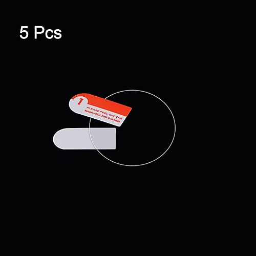 Miniatura 4 de HARFINGTON 5 protectores de pantalla de reloj de 0.984 in de diámetro y 0.009 in de grosor, redondo, de alta definición, HD, suave PET,