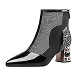 Celucke Stiefeletten Damen Damenschuhe Heels Plateau Damenstiefel Casual Fashion rutschfeste Herbst Winter