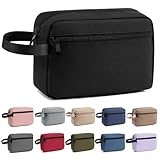 XIRYOHEAUR Travel Toiletry Bag, Small Cosmetic Bag, Hanging Water-Resistant Organizer for Men & Women, Ideal for Makeup, Shaving Kit, Gym Essentials & Travel Accessories (Black)